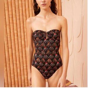 NWT Ulla Johnson Monterey Maillot in Quince Size M